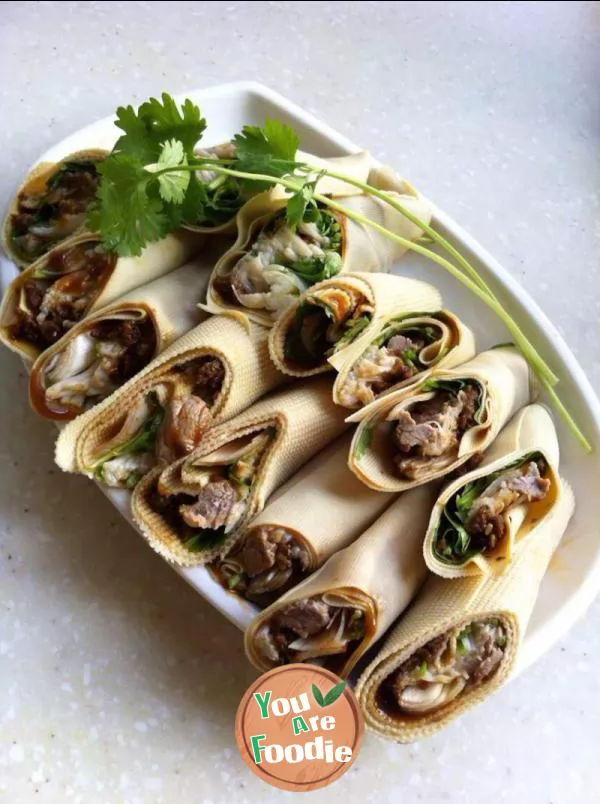 Beef rolls with mushroom