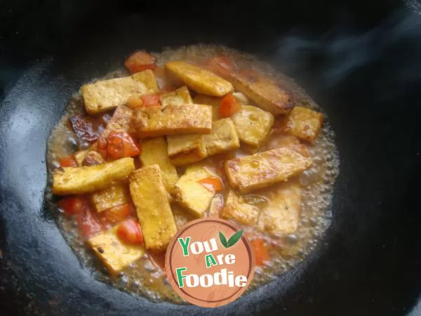 New collocation ----- Braised Tofu with tomato