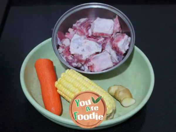 【 carrot and corn ribs soup 】