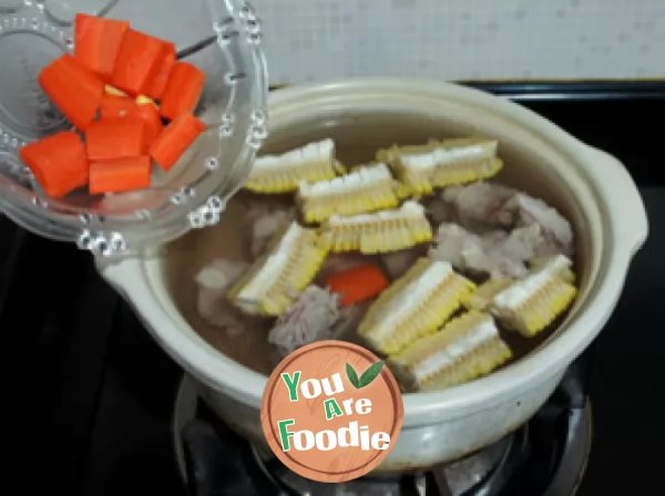 【 carrot and corn ribs soup 】