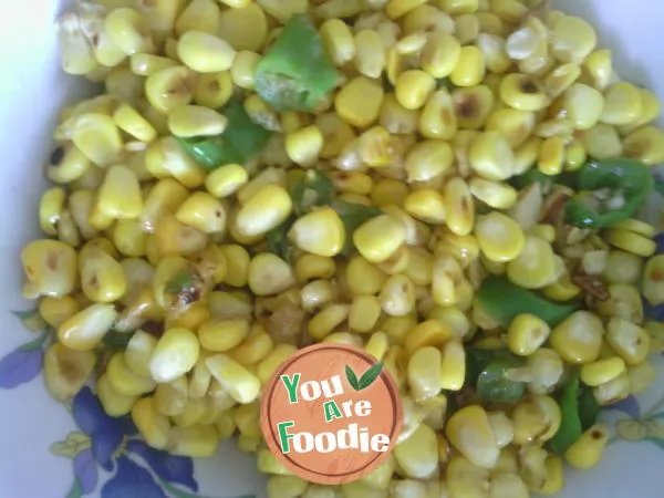 A dish loved by the family - corn with pepper