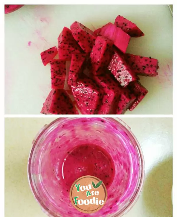 Pitaya egg cake