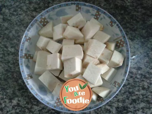 Boiled taro