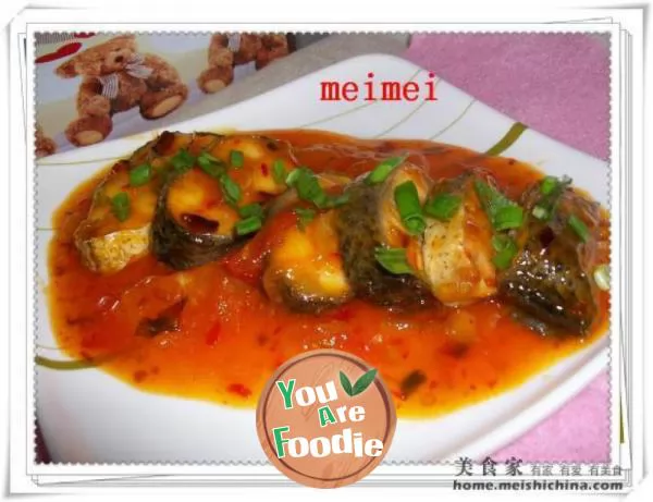 Another simple meal of braised fish in tomato sauce