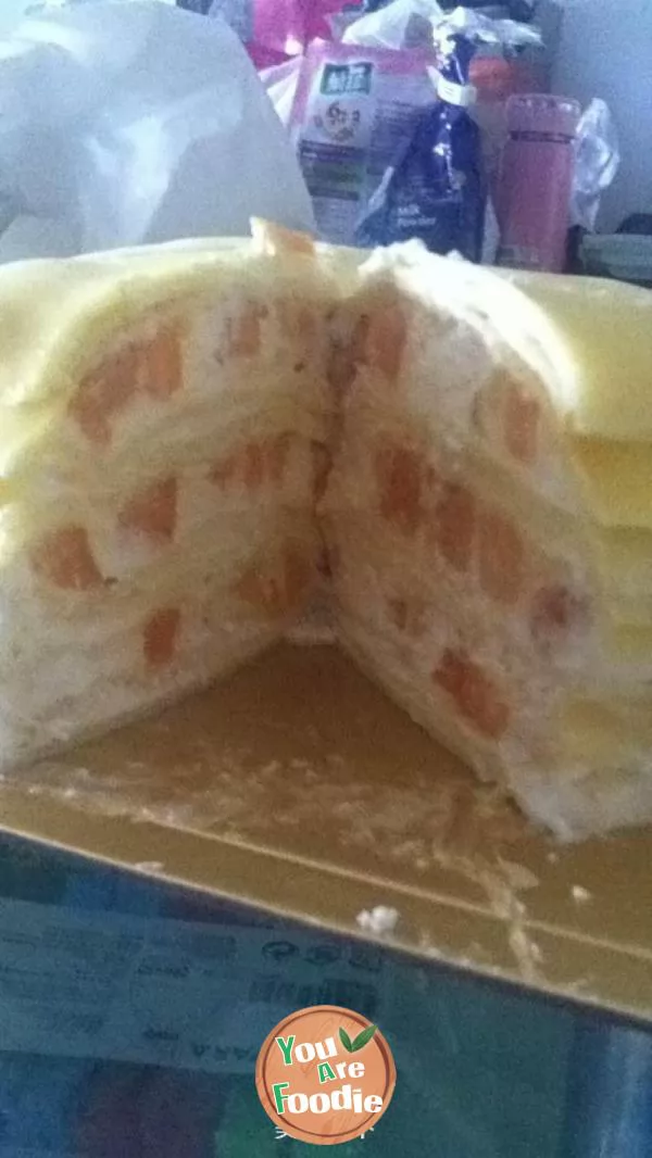 Mango thousand layer cake