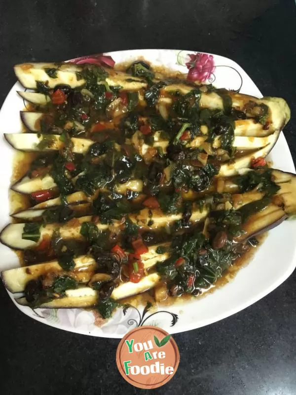 Steamed eggplant with Perilla