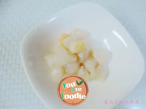 Double porridge with scallops