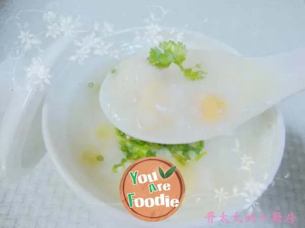 Double porridge with scallops