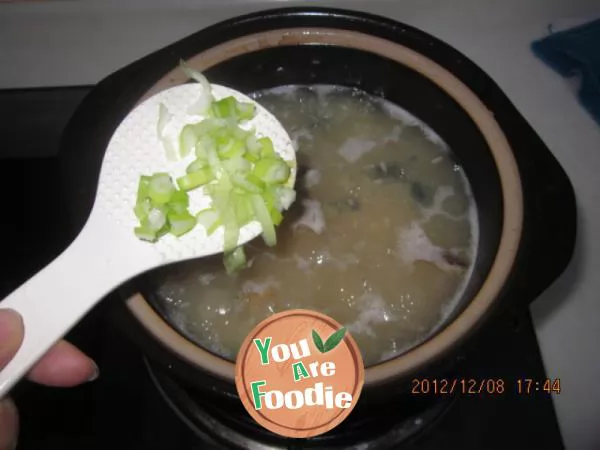 Congee with Minced Pork and Preserved Egg