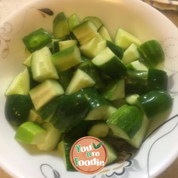 Stir fried cucumber skin