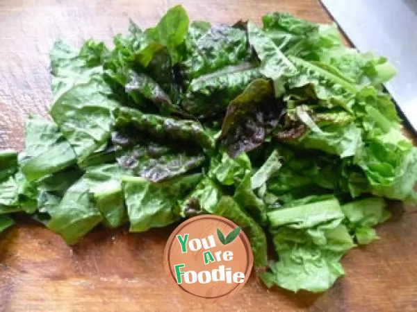 Stir fried lettuce leaves with dried tofu