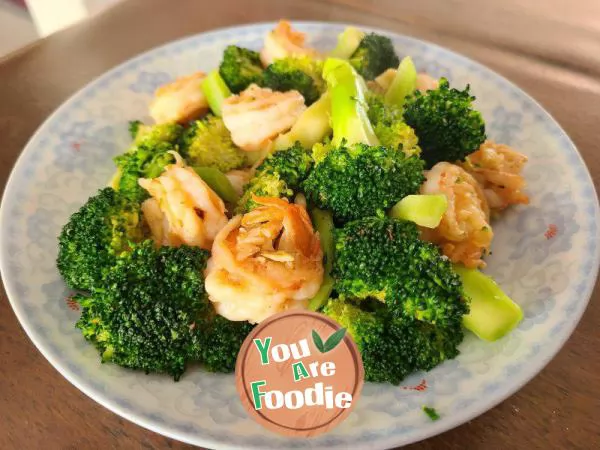 Stir-fried-Shrimp-with-Broccoli