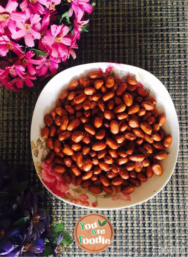 Deep fried peanuts in microwave oven