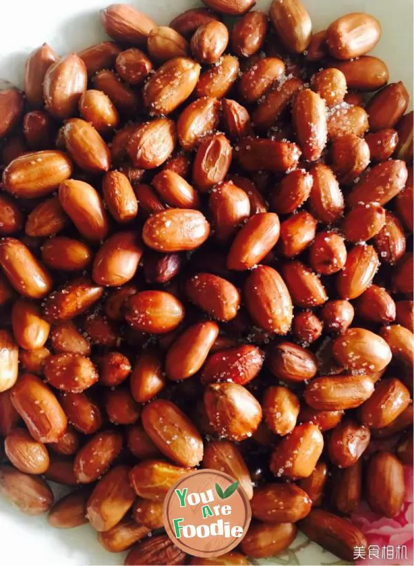 Deep fried peanuts in microwave oven