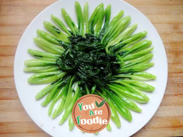 One of the delicious home style stir fried dishes of Zhang Yan's family ----- braised green vegetables with mushrooms in oyster sauce