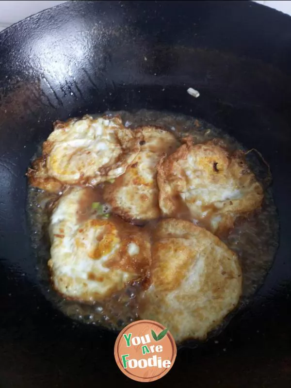 Sweet and sour poached egg