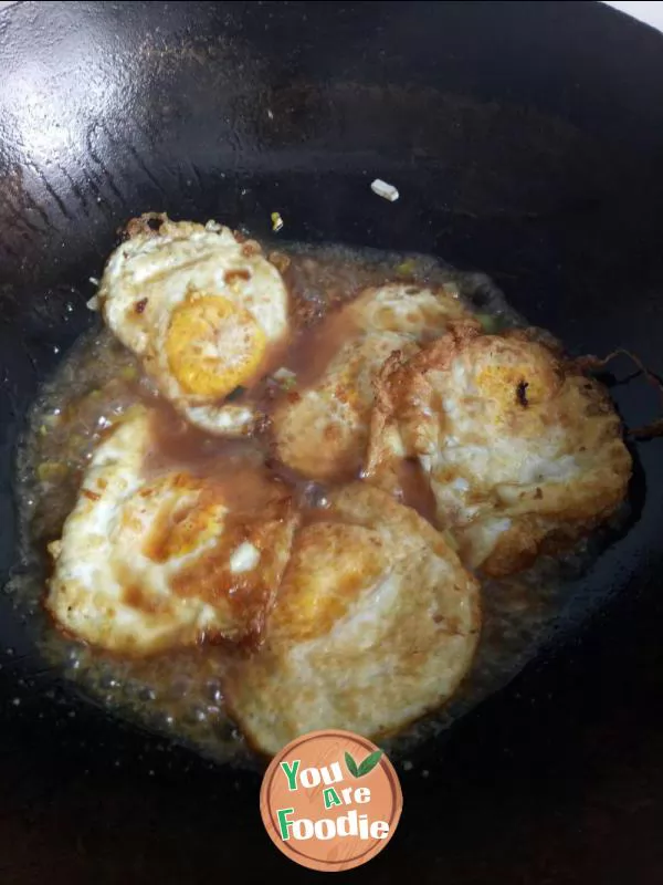 Sweet and sour poached egg