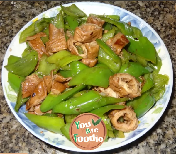 Stir-fried-pork-large-intestine-with-pepper-in-brine