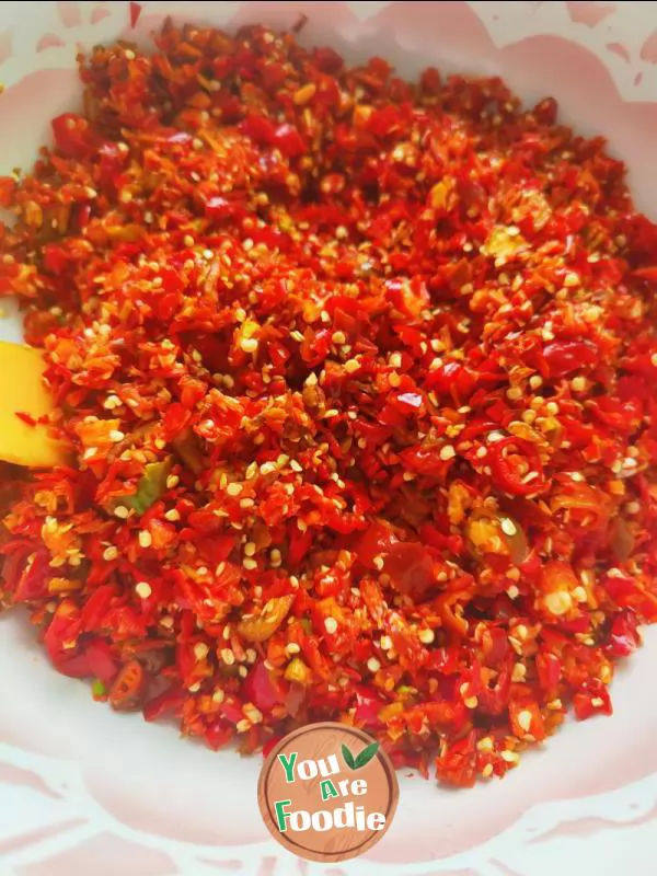 Homemade chopped pepper