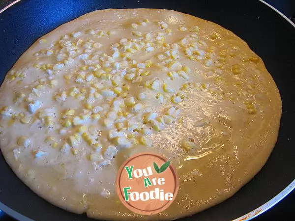 Milk flavored corn pancake