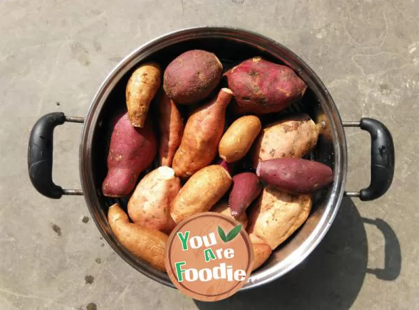 Self drying sweet potato