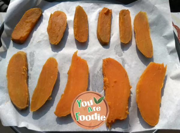 Self drying sweet potato