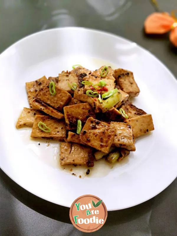 Black pepper thousand leaf tofu