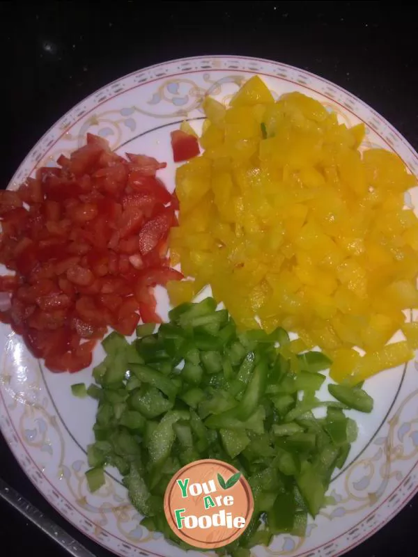 Mixed rice with pepper