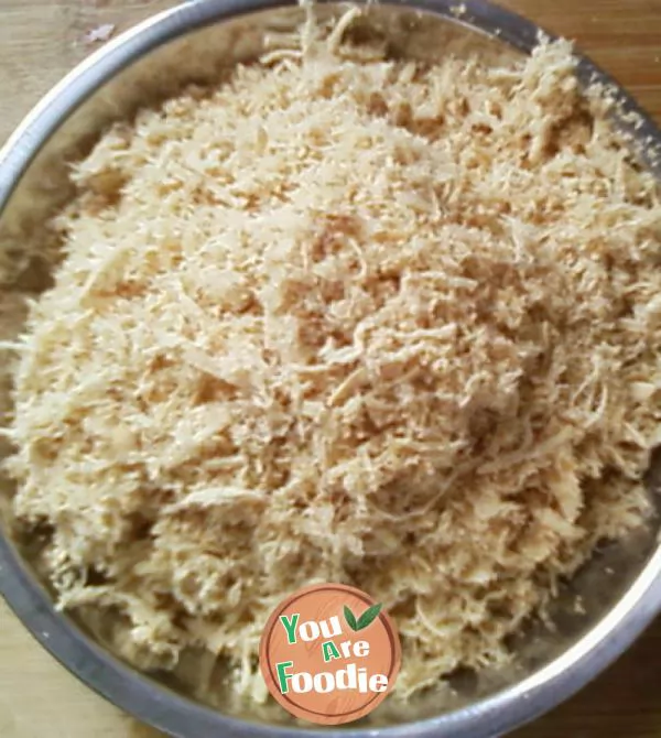 Homemade salt free baby meat floss