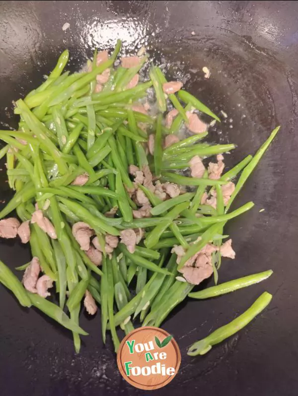 Sauteed Green Beans fry meat