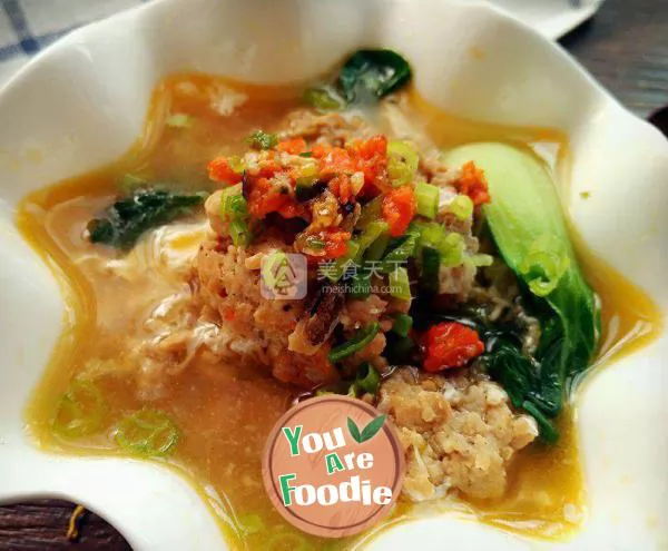 Crab meat balls soup