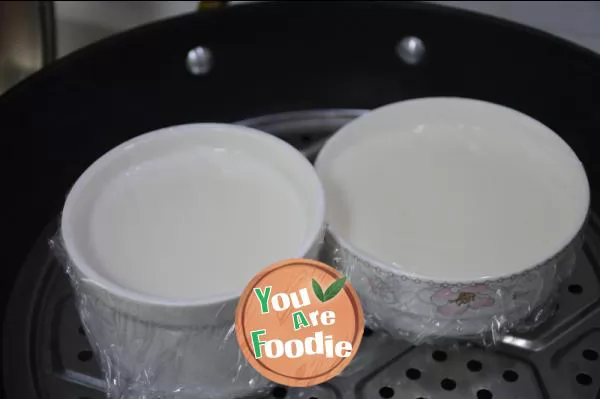 Mango and honey bean double skin milk