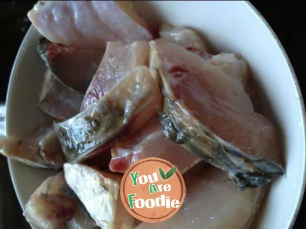 Appetizing snack - fried fish slices