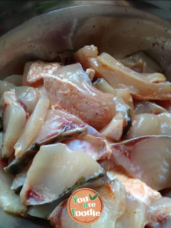 Appetizing snack - fried fish slices