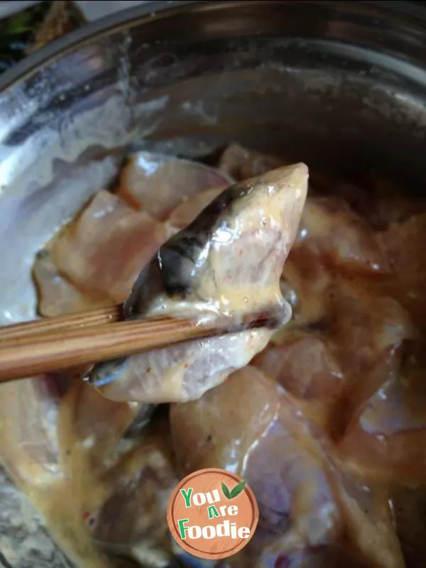 Appetizing snack - fried fish slices
