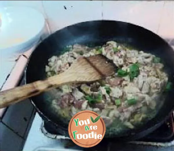 Shredded pork with preserved vegetable and soybean