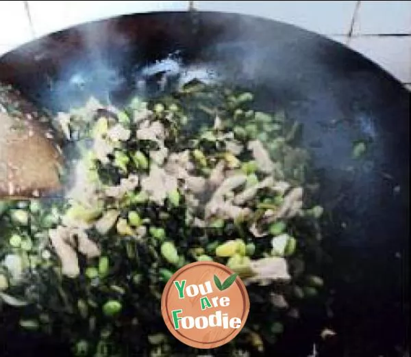 Shredded pork with preserved vegetable and soybean