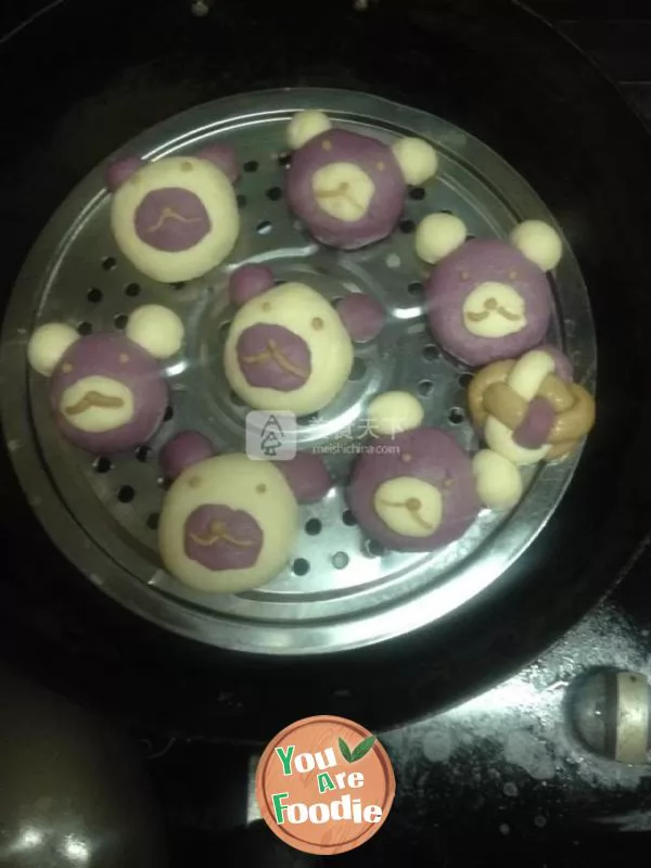 Purple potato steamed bread