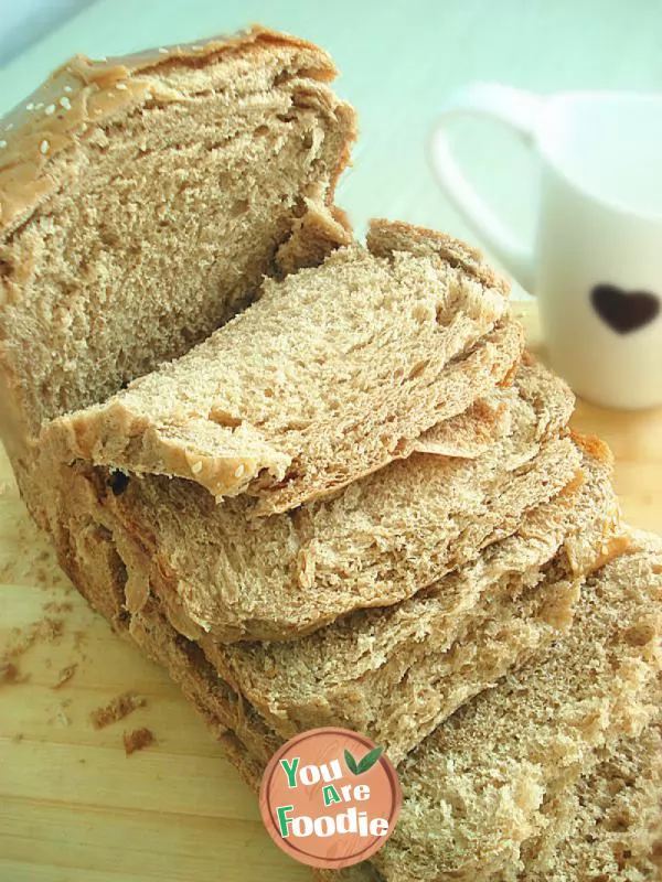 Brown sugar toast with black rice paste