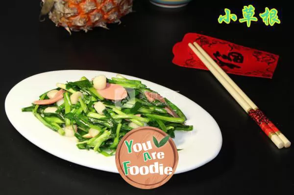 Stir fried leeks
