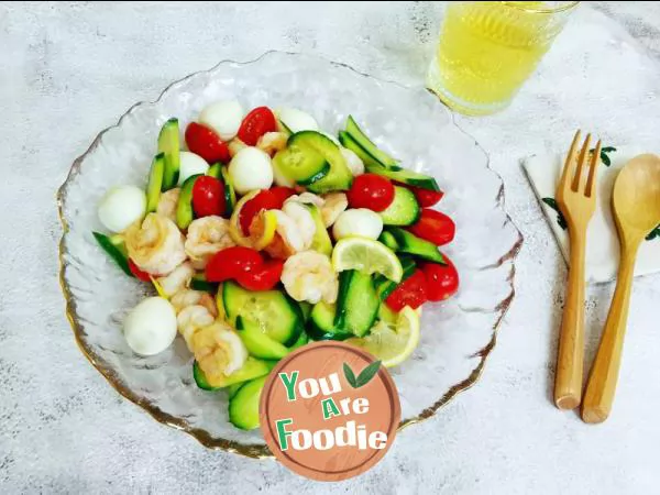 Liu Zhenhong girls must eat delicious food / shrimp salad with fruits and vegetables to reduce fat