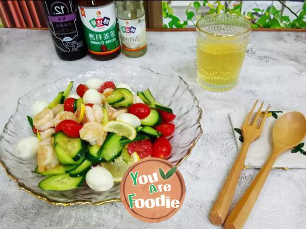 Liu Zhenhong girls must eat delicious food / shrimp salad with fruits and vegetables to reduce fat