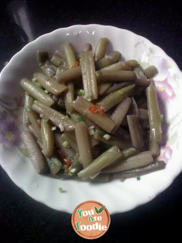 Nature's gift -- stir fried chicken head and lotus stalk