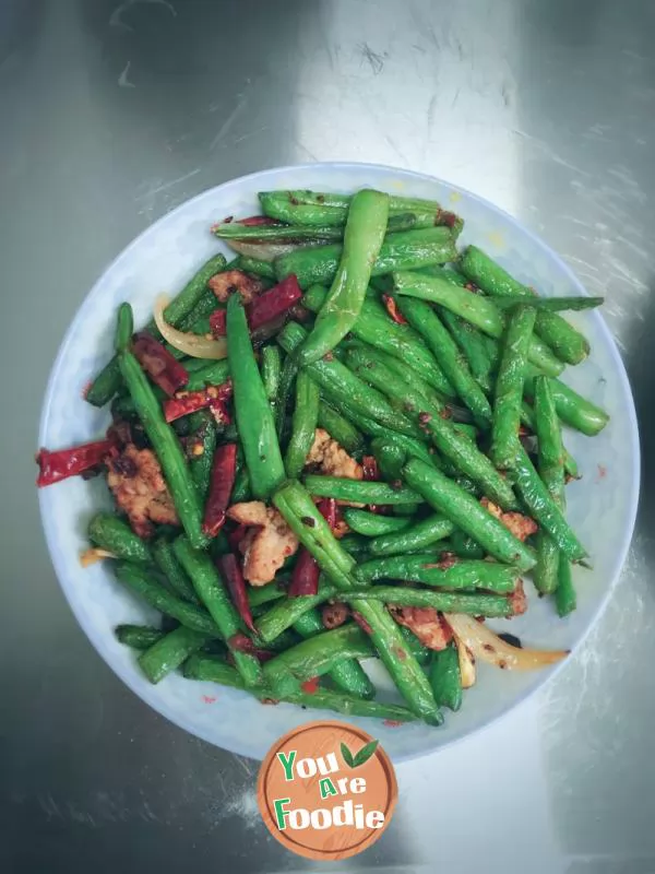 Dry-Fried Green Beans with Minced Pork and Preserved Vegetables