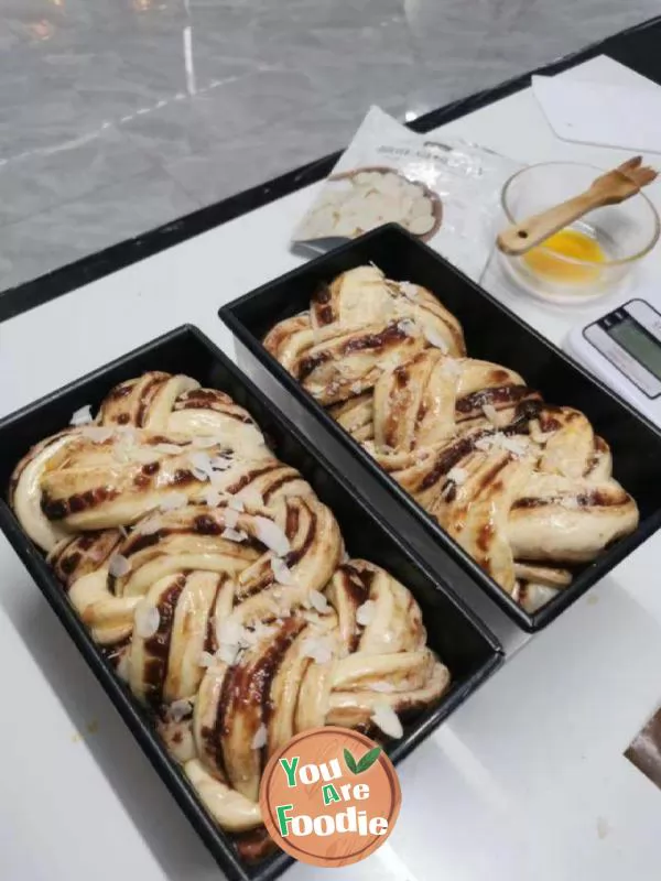 Making red bean toast at home