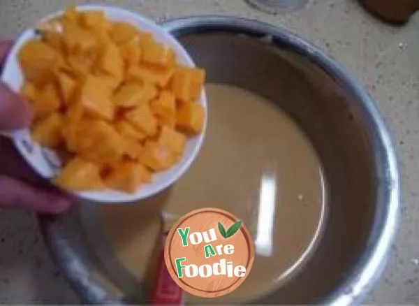 Mango Pudding with big fruit