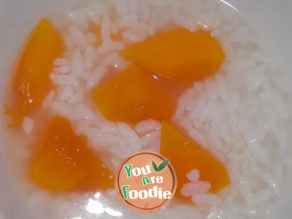 Golden melon rice porridge