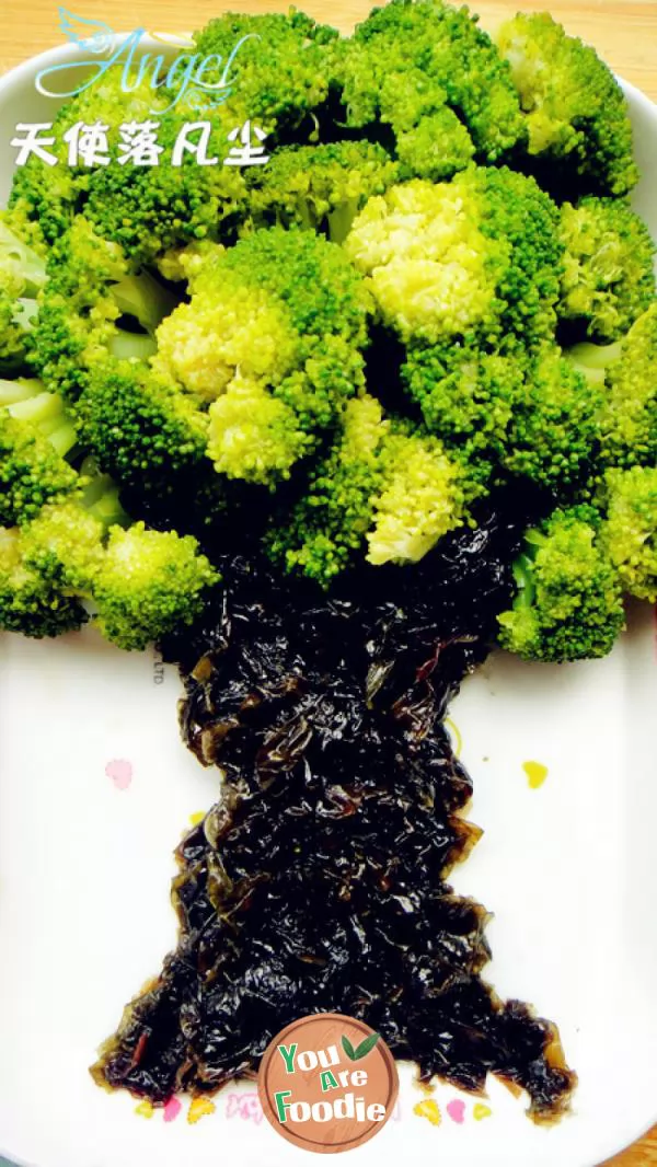 Baby zinc supplement puzzle dish broccoli apple tree in oyster sauce