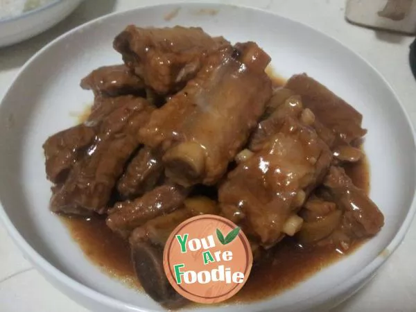 Steamed spareribs with oyster sauce