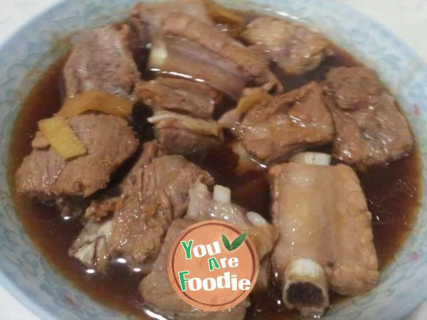 Steamed spareribs with oyster sauce